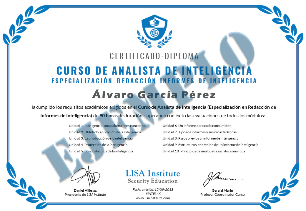 Curso de Analista de Inteligencia (Especialización: Redacción Informes Inteligencia) - Image 20