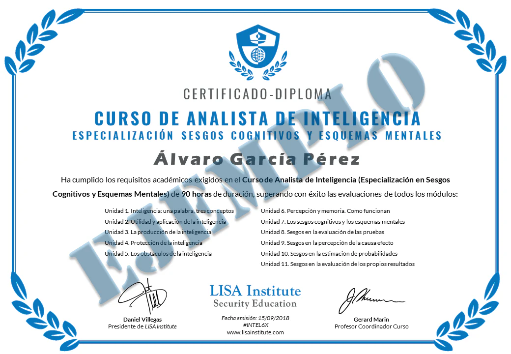 Curso de Analista de Inteligencia (Especialización Sesgos Cognitivos y Esquemas mentales) - Image 21