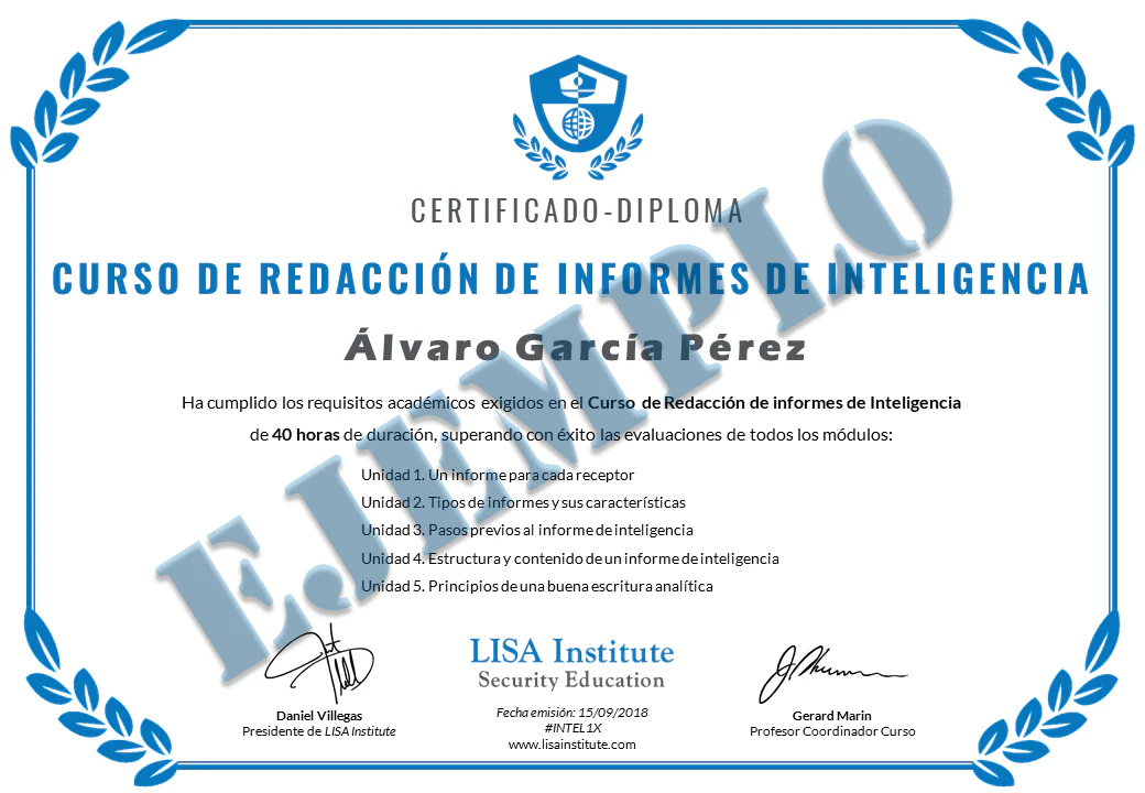 Curso de Redacción de Informes de Inteligencia - Image 11