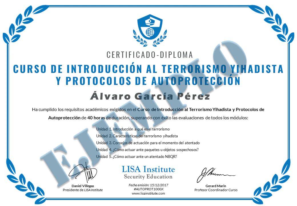 Curso de Introducción al Terrorismo Yihadista con Protocolos de Autoprotección - Image 14